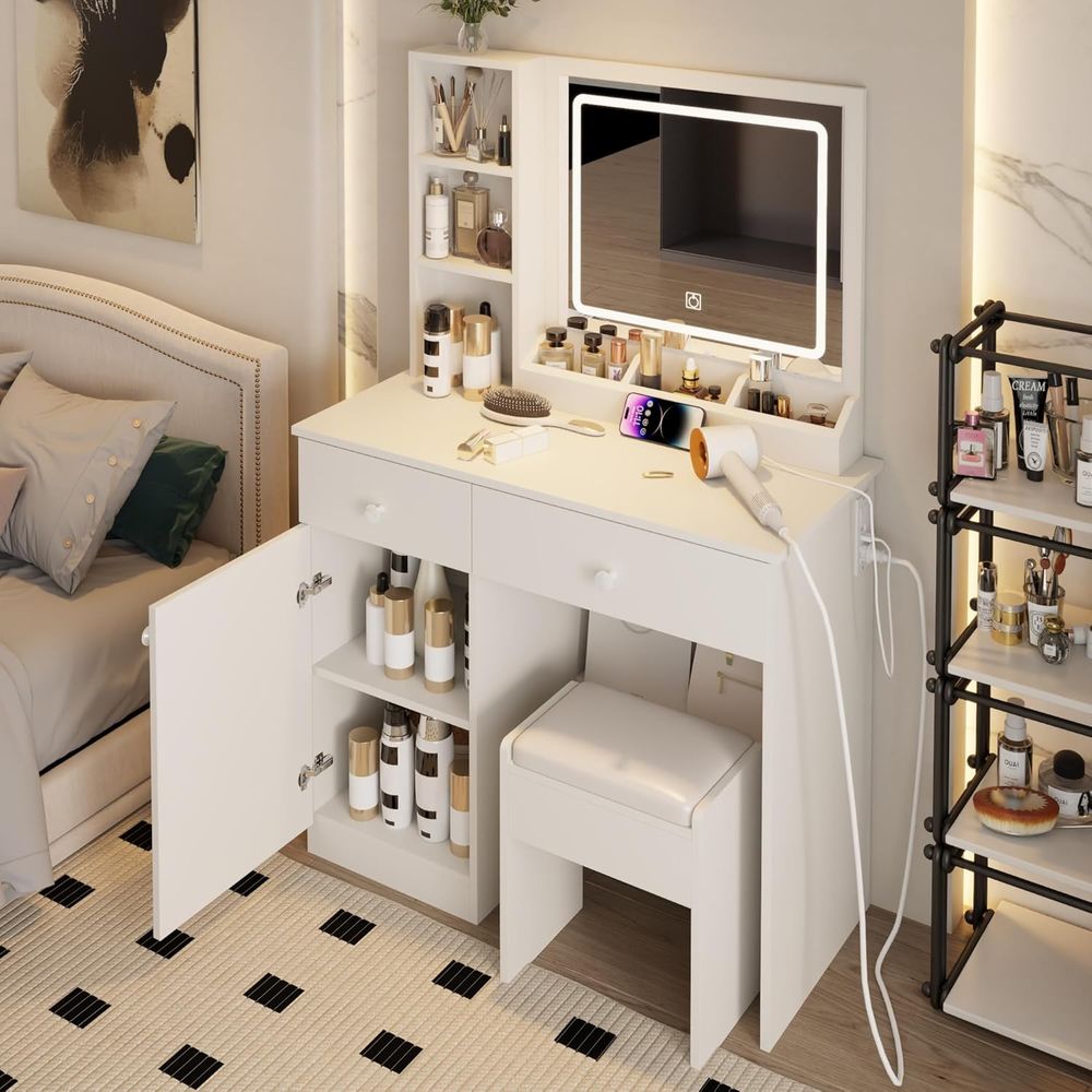 Dring Table Set, Large Storage - огляд і ціна Beauty Makeup Outlet