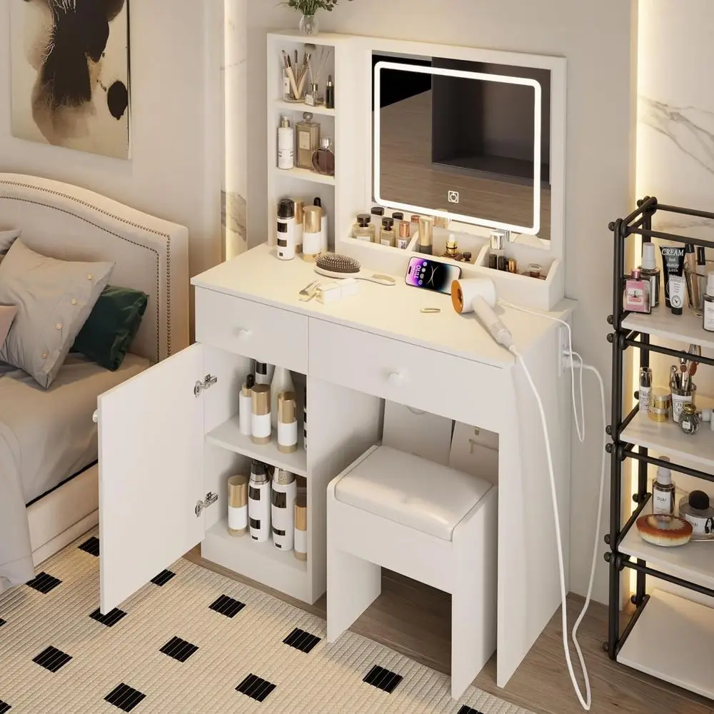 Dring Table Set, Large Storage - огляд і ціна Beauty Makeup Outlet