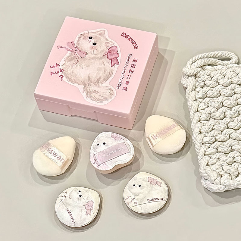 5Pcs Cute Mini Finger Puff Set - огляд і ціна Beauty Makeup Sponge