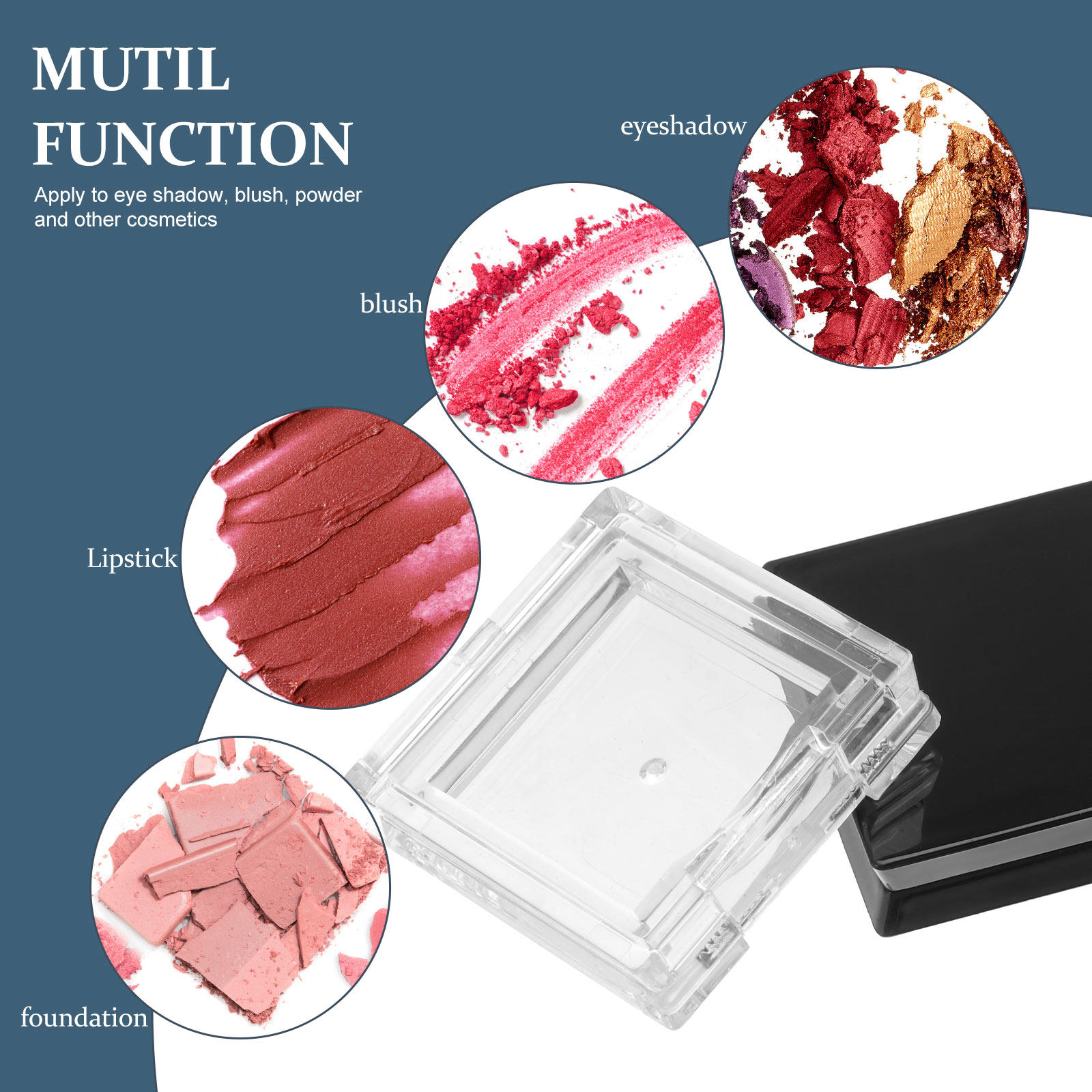 4pcs Empty Eyeshadow Dishes Di - огляд і ціна Eyeshadow Palette